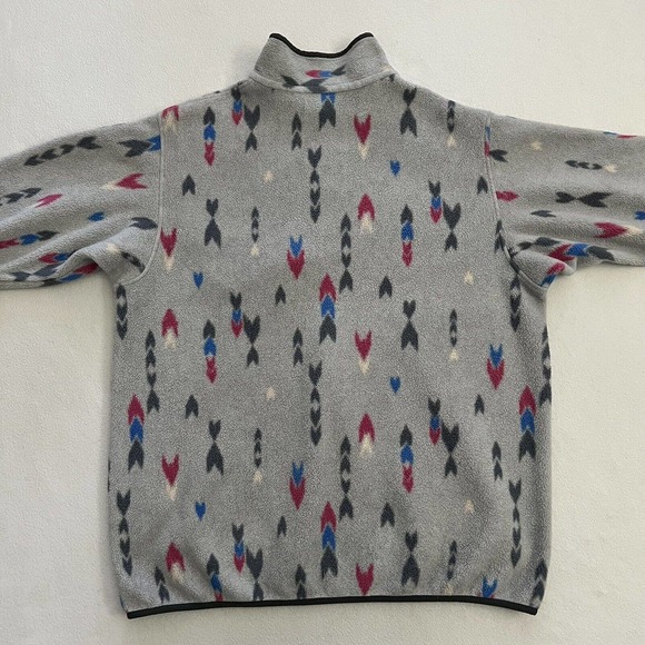 Patagonia Synchilla Snap T Fleece Pullover Wish Tails Gray Arrow Print 25455 XL - Picture 12 of 12
